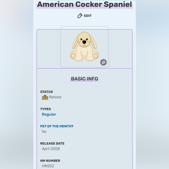 Webkinz- American cocker spaniel- No code- Retired- HM202 - Picture 2 of 13